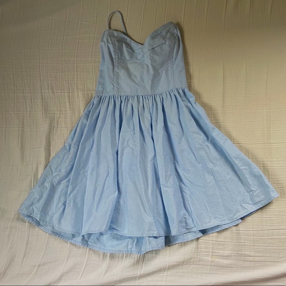 baby blue corset dress